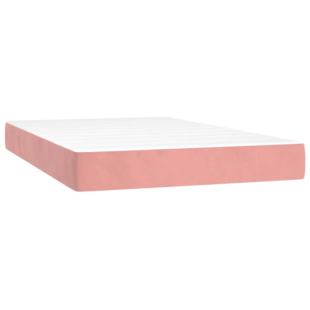 Materasso a Molle Insacchettate-Materasso per letto Rosa 120x210x20 cm in Velluto