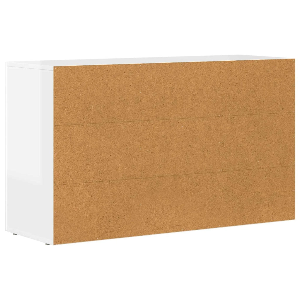 Credenza | Madia | Buffet da pranzo | Armadio da pranzo Bianco Lucido 100 x 35 x 59 cm Legno multistrato