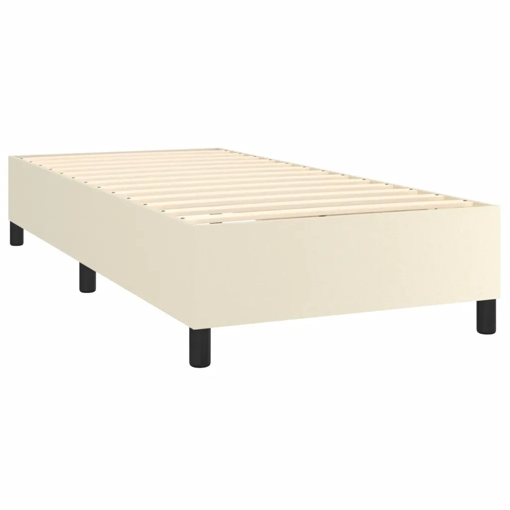 Giroletto a Molle con Materasso Crema 90x190 cm in Similpelle 3142817