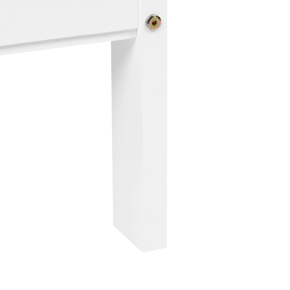 Letto singolo in legno di Pino bianco con Rete a Doghe 90 x 200 cm stile minimalista