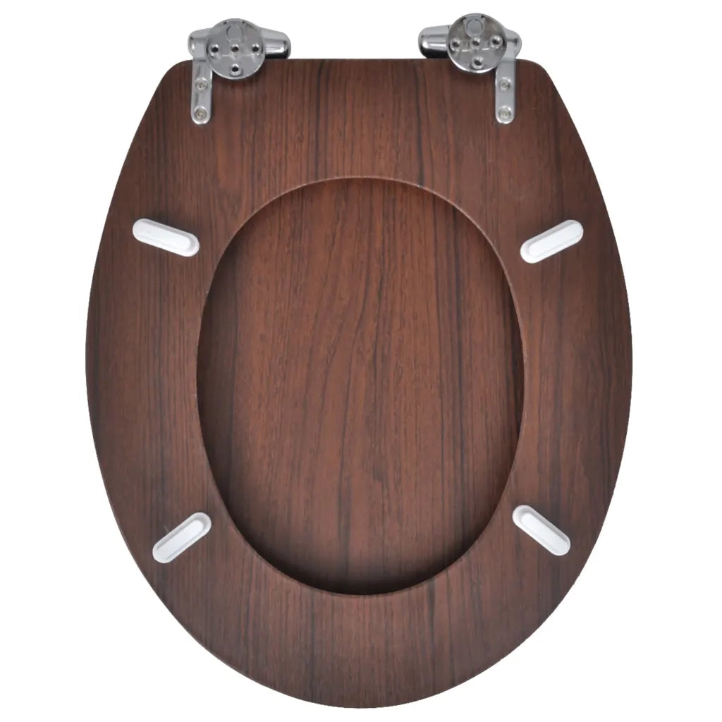 Sedile WC MDF Coperchio Chiusura Ammortizzata Semplice Marrone cod mxl 46418