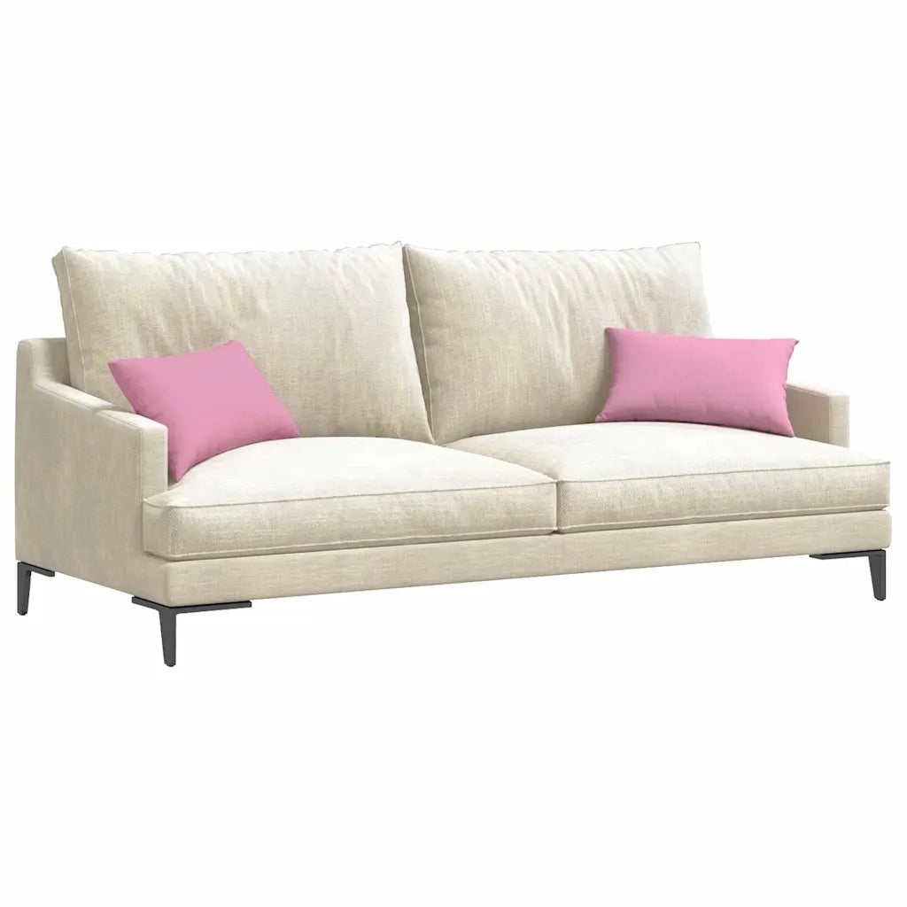 Cuscini da Divano 2 pz-Set di 2 Cuscini per Sofa Rosa 50 x 30 cm Tessuto
