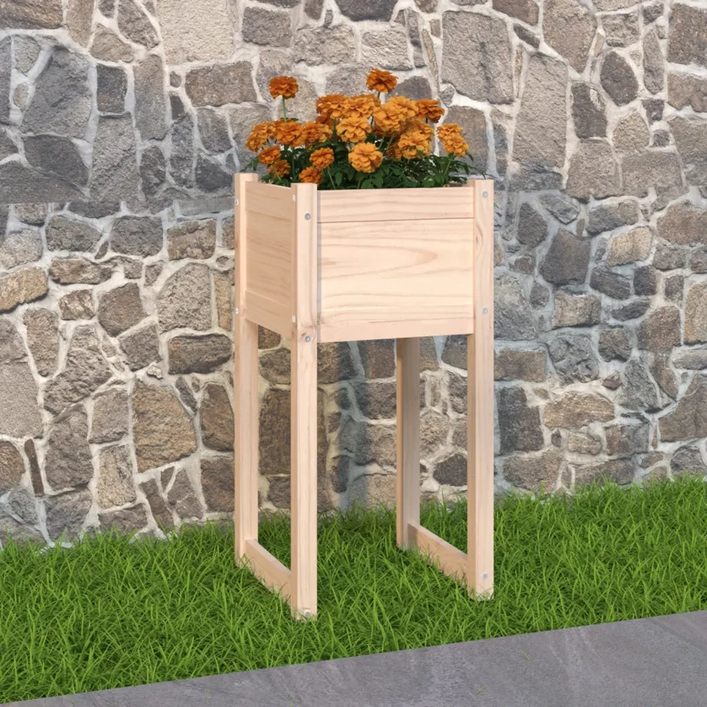 Fioriera | Cassetta per fiori | Vaso 40x40x81 cm in Legno Massello di Pino
