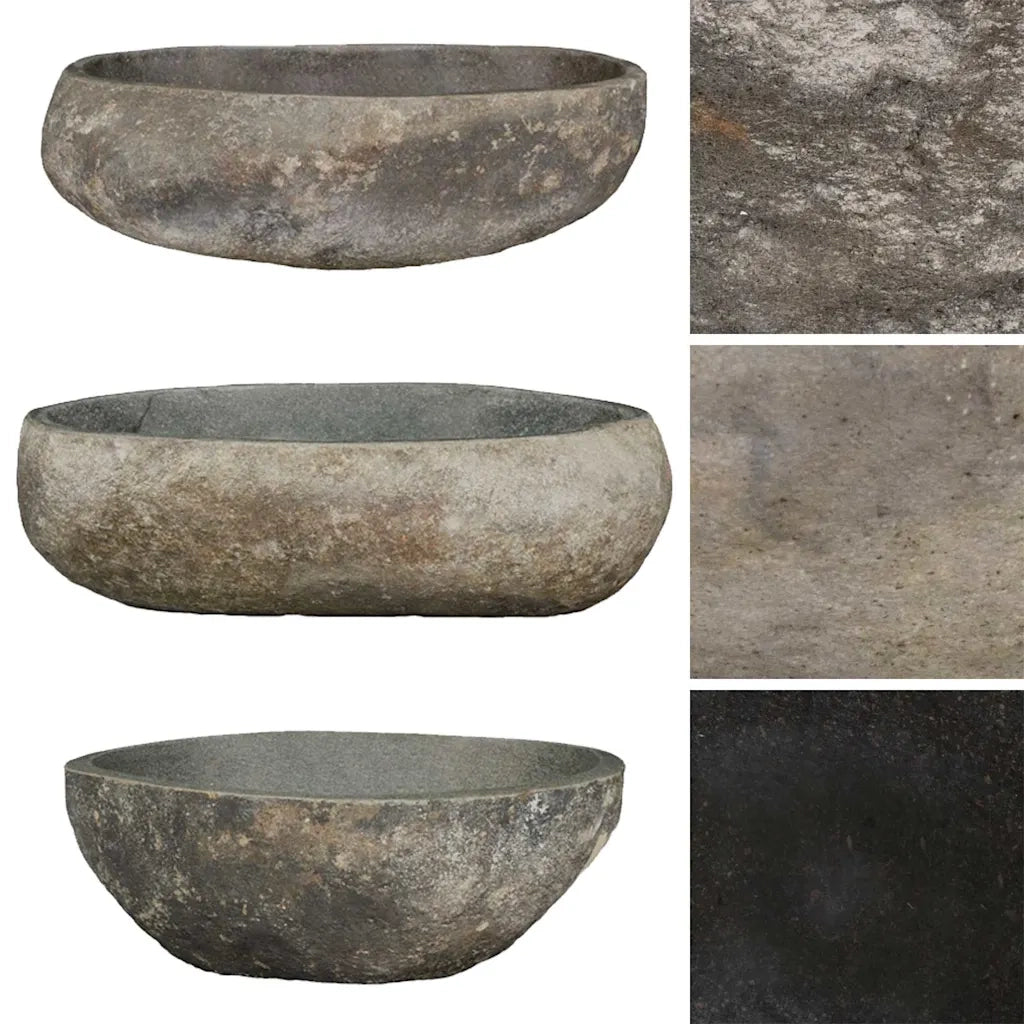 Lavandino in Pietra di Fiume Ovale (45-53)x(34-41) cm 146214