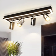 ZMH Faretto da soffitto a LED 4 luci GU10 18W plafoniera 52CM per ufficio soggiorno