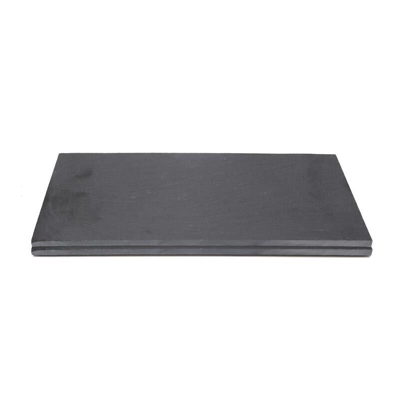 SET 2 VASSOI SOTTOPIATTI IN ARDESIA 30 X 11 CM CON PIEDINI ANTISCIVOLO