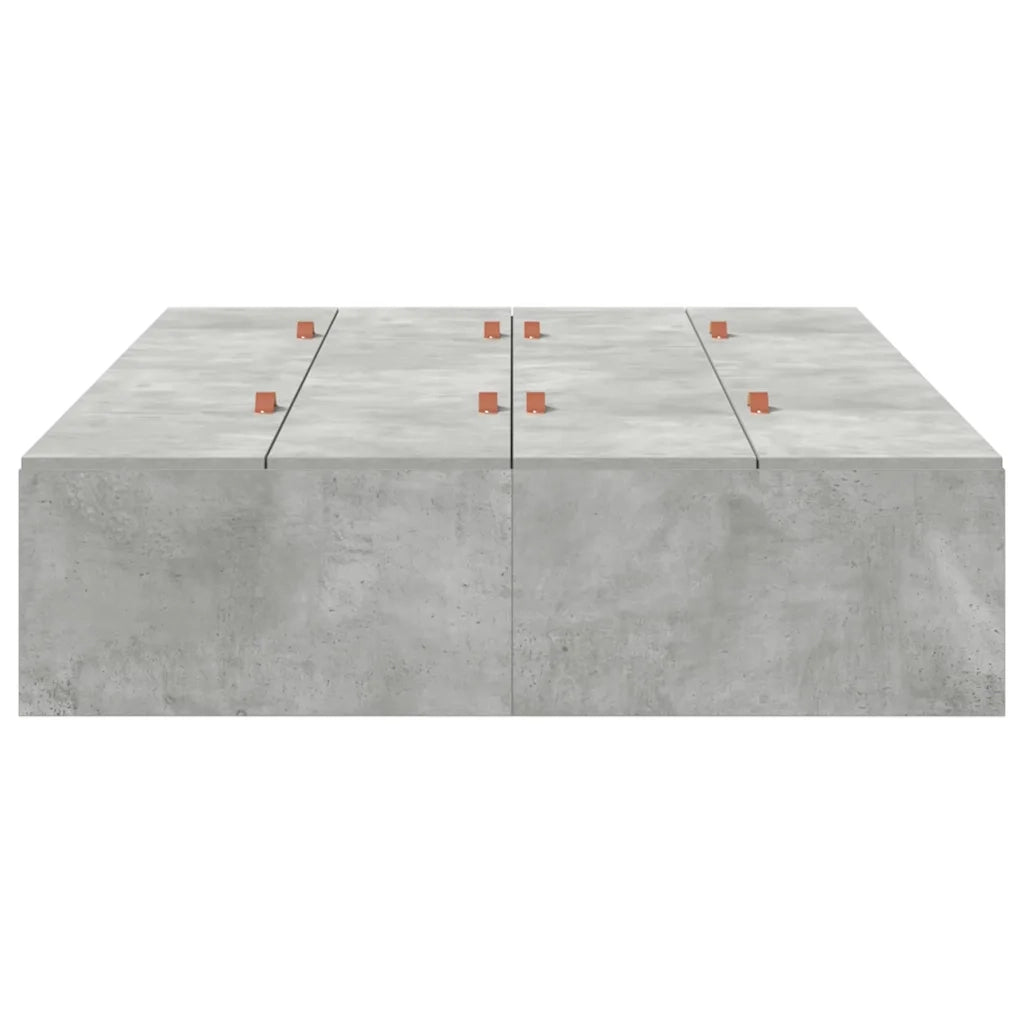 Struttura letto con contenitore Grigio cemento 120 x 200 cm 3335368
