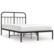 Letto matrimoniale | Letto per adulti | Giroletto con Testiera in Metallo Nero 120x190 cm