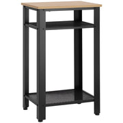 Tavolino da salotto industriale con ripiani in rete metallica e gambe regolabili ¨C Zephmum ¨C Quercia e nero 45x35x75 cm