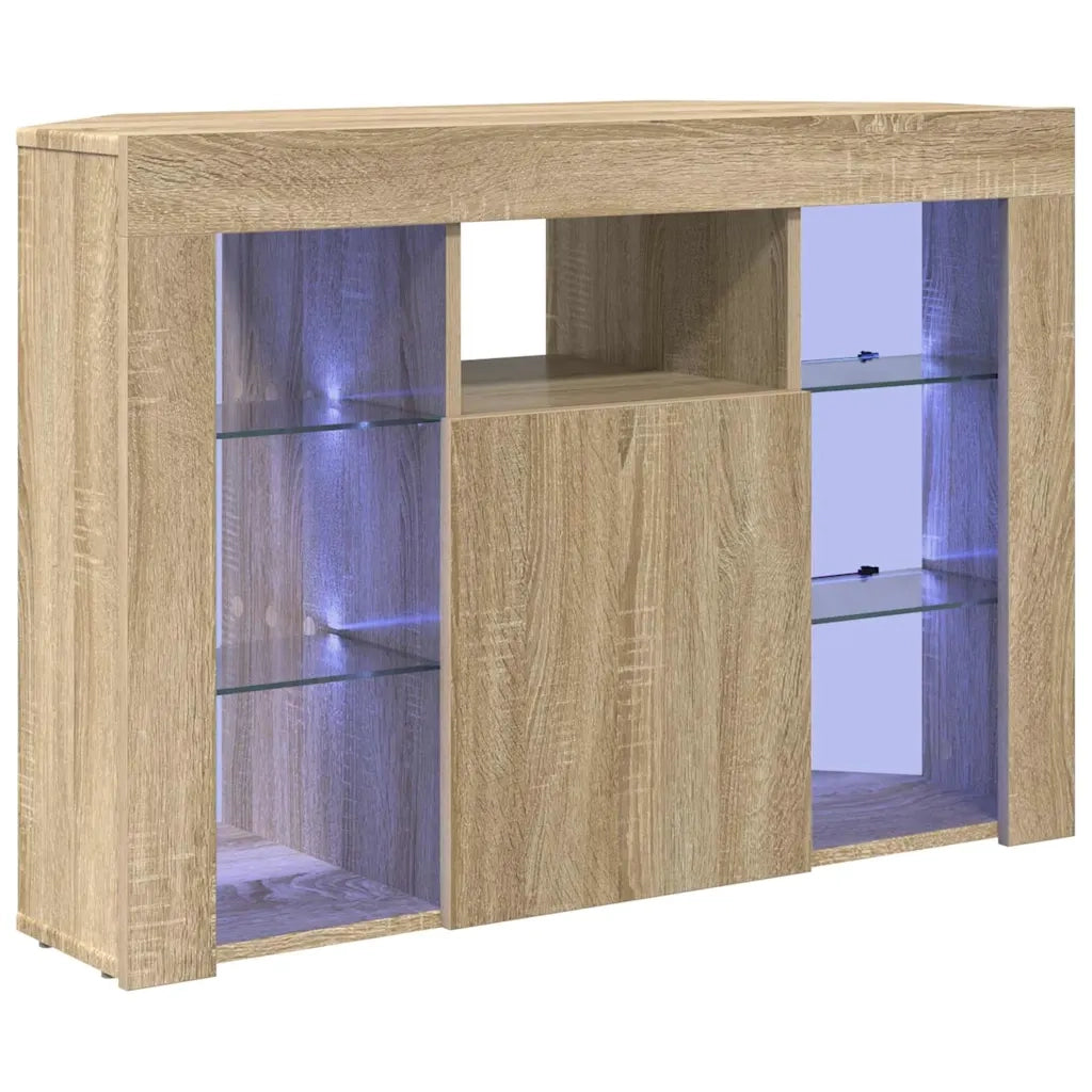 Mobile TV LED Angolare Rovere Sonoma 100x40x68cm