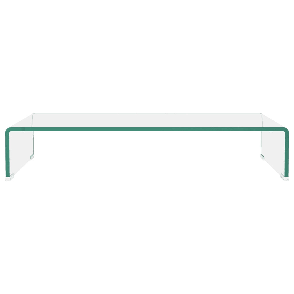 Mobile/Rialzo Porta TV in Vetro Trasparente 70x30x13 cm 244128