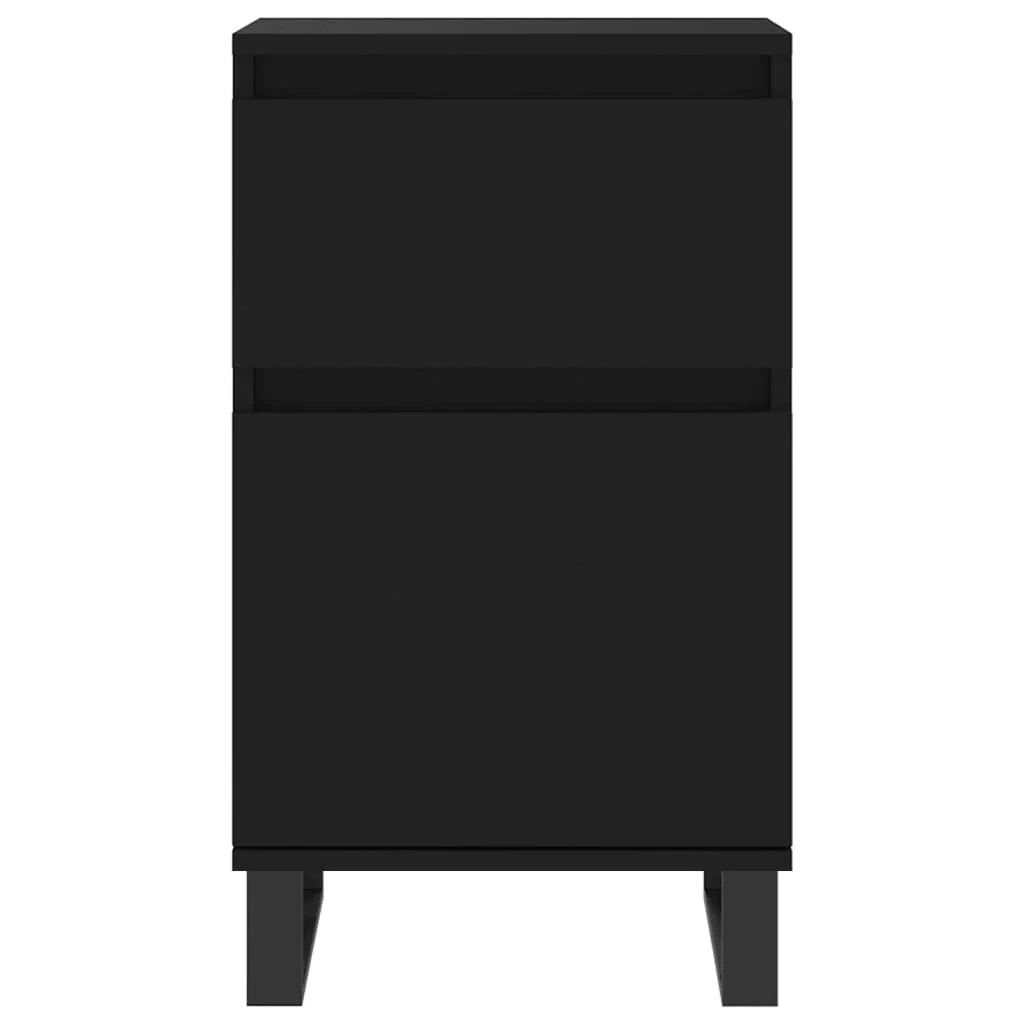 Buffet credenza cassettiera armadio mobile contenitore organizer per cucina soggiorno salotti set da 2 40 x 35 x 70 cm legno ingegnerizzato nero 02_0036902