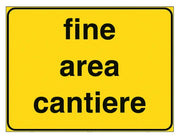 SEGNALE FINE AREA CANTIERE FIGURA 2108 cm. 60x40 in vetroresina