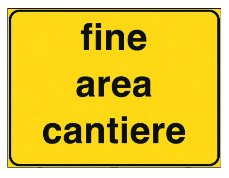 SEGNALE FINE AREA CANTIERE FIGURA 2108 cm. 60x40 in vetroresina