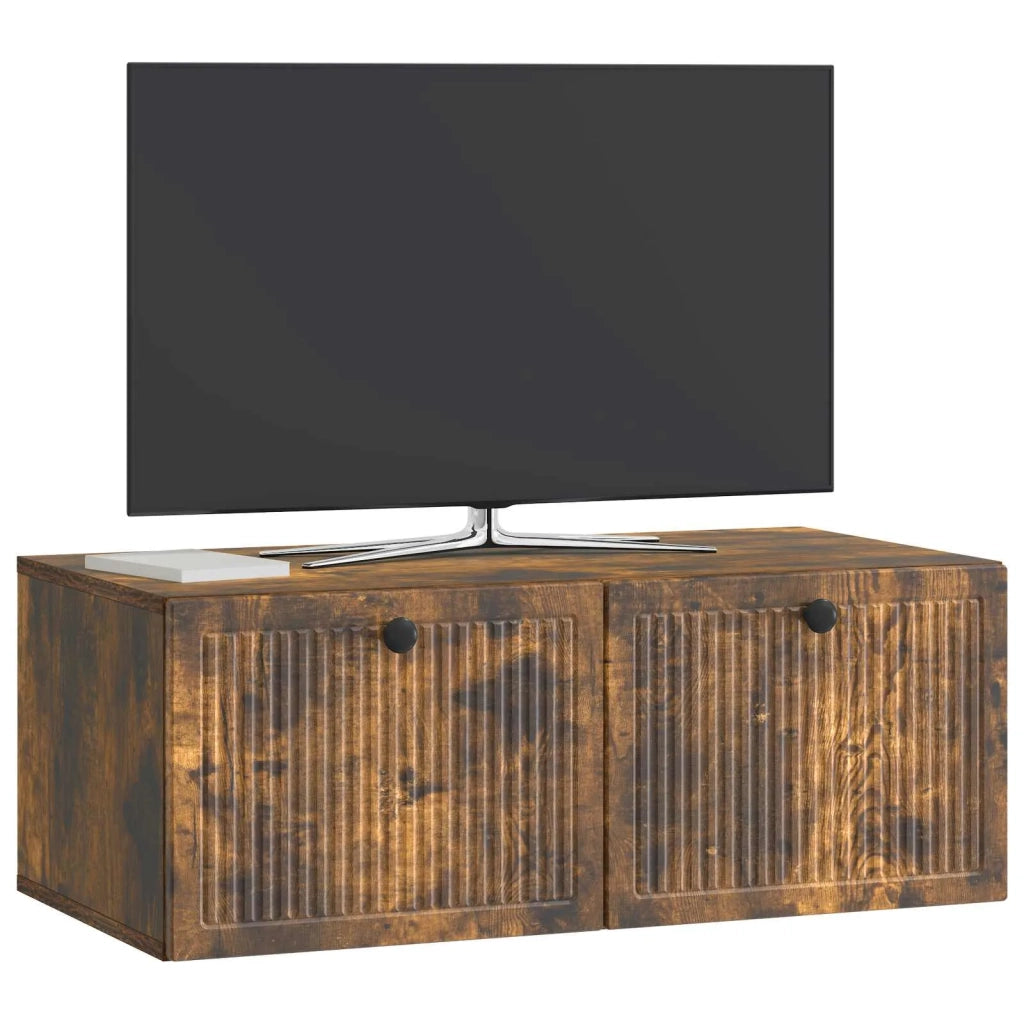 Mobile Porta TV da Muro Rovere Fumo 78,5 x 41 x 30 cm