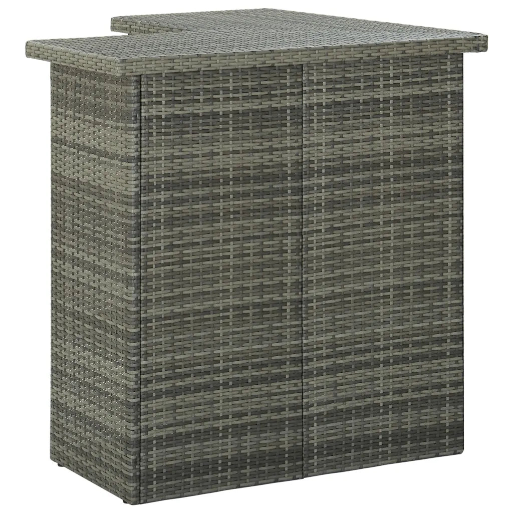 Set Bar da Giardino 16 pz con Cuscini in Polyrattan Grigio 3064930