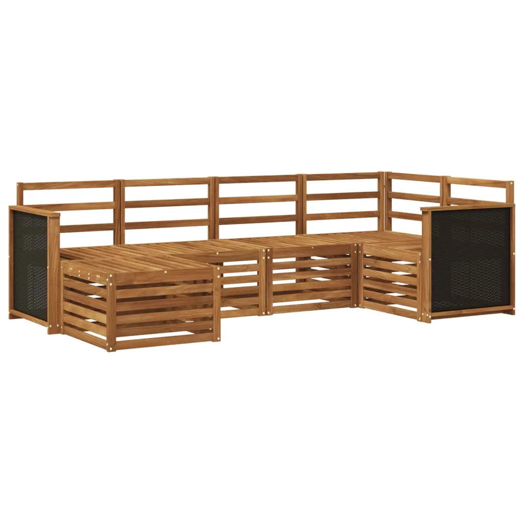 Set divano sezionale 5 pcs Naturale Legno di Acacia Massello 3384550