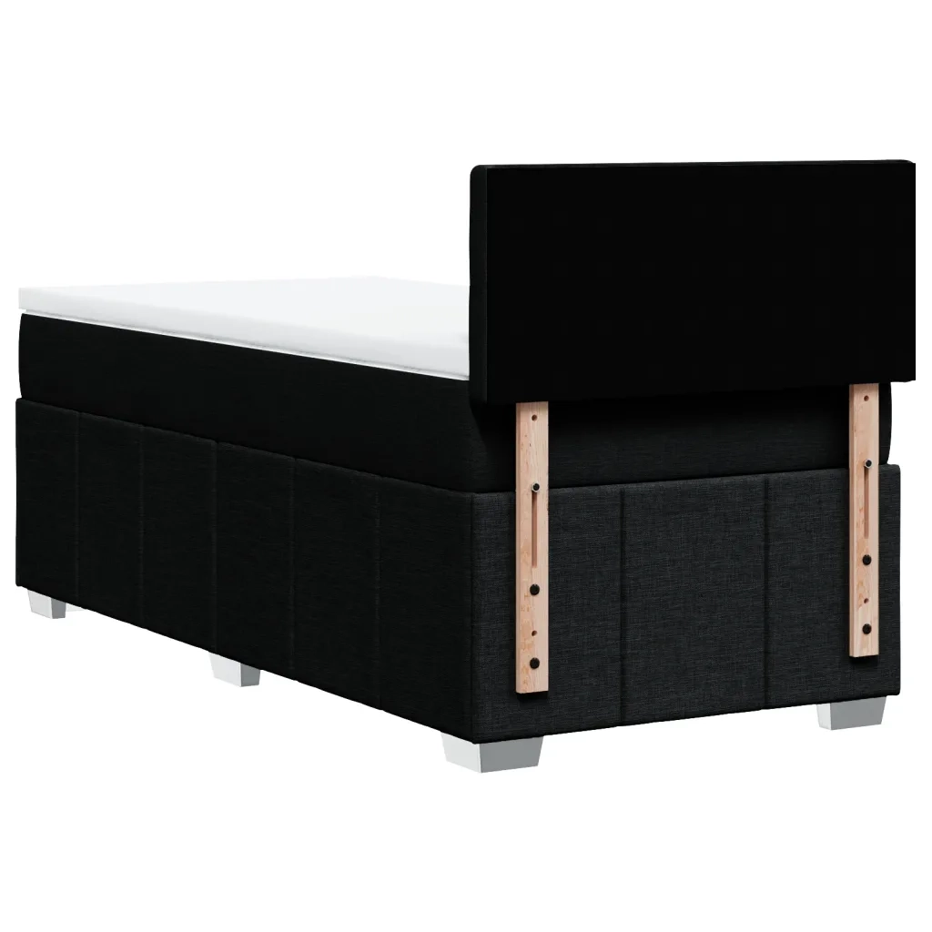 Giroletto a Molle con Materasso Nero 100x200 cm in Tessuto 3286995