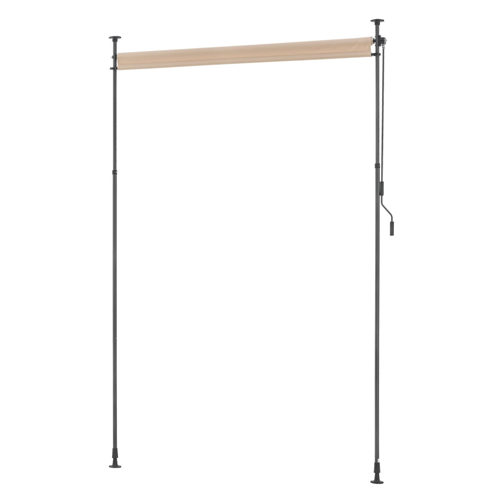 Schermo Verticale Cimarra da Balcone con Pali Telescopici Tenda Parasole Larga 200 cm color Sabbia pro.tec
