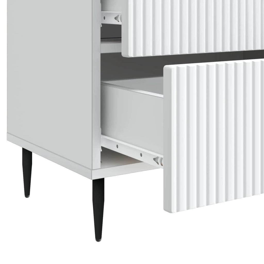 Armadio da Notte con cassetto Bianco 62 x 34,5 x 47,5 cm 894775
