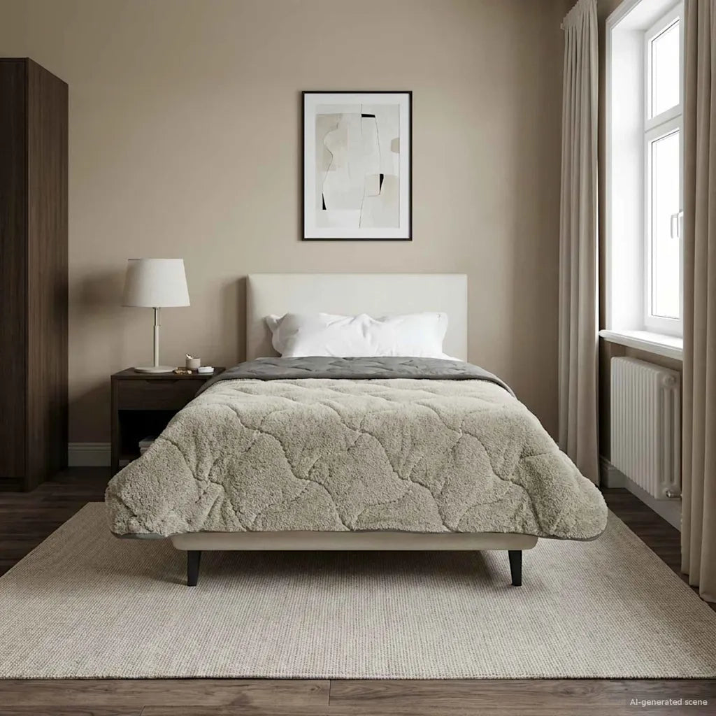 Duvet Invernale Trapuntato Grigio chiaro 135 x 200 cm