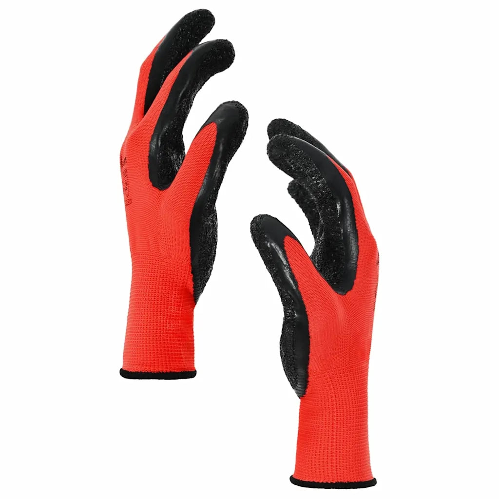 Guanti da Lavoro 24 pz Rosso e Nero 10 / xl CFW1063394
