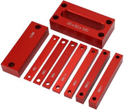 Impostazione Blocco 9pz - Blocchi di Misurazione - Lega di Alluminio Leggera - Resistente ai Contatti - Scala Laser - Facile da Usare e Pratico
