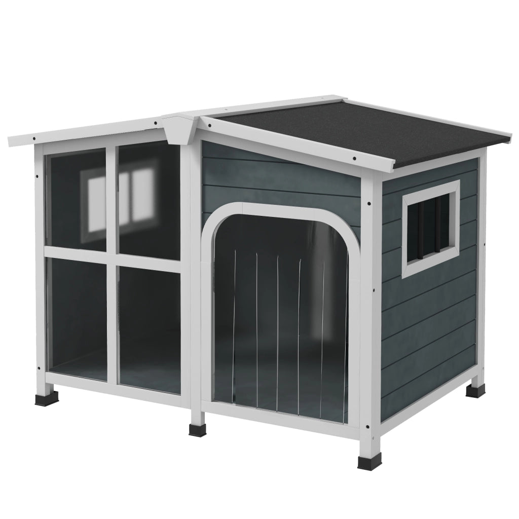 Casetta per Cani Piccoli con Tetto Aprile e Fondo Estraibile ¨C zephmum ¨C 101x66.5x70.5 cm Grigio