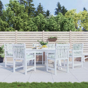 Cuscino da Esterno 6 pcs Bianco 100 x 50 x 7 cm Tessuto