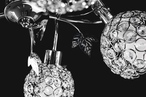 Lampadario In Cristallo Con Foglie In Metallo APP636-5C