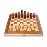 Scacchiera Pieghevole Salvaspazio in Legno 29x29 cm Deluxe per Appassionati