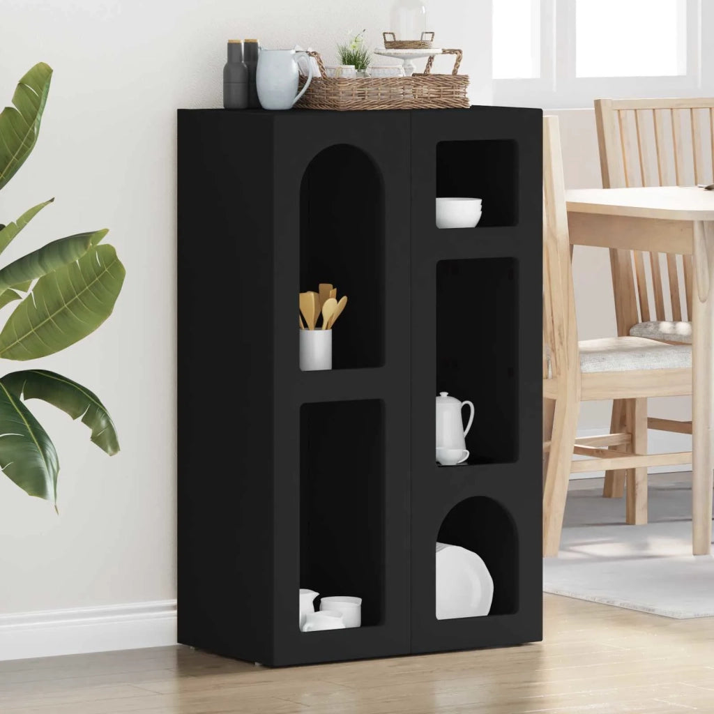 Credenza-Buffet-Armadio da cucina Nero 59 x 35 x 100,5 cm Legno multistrato