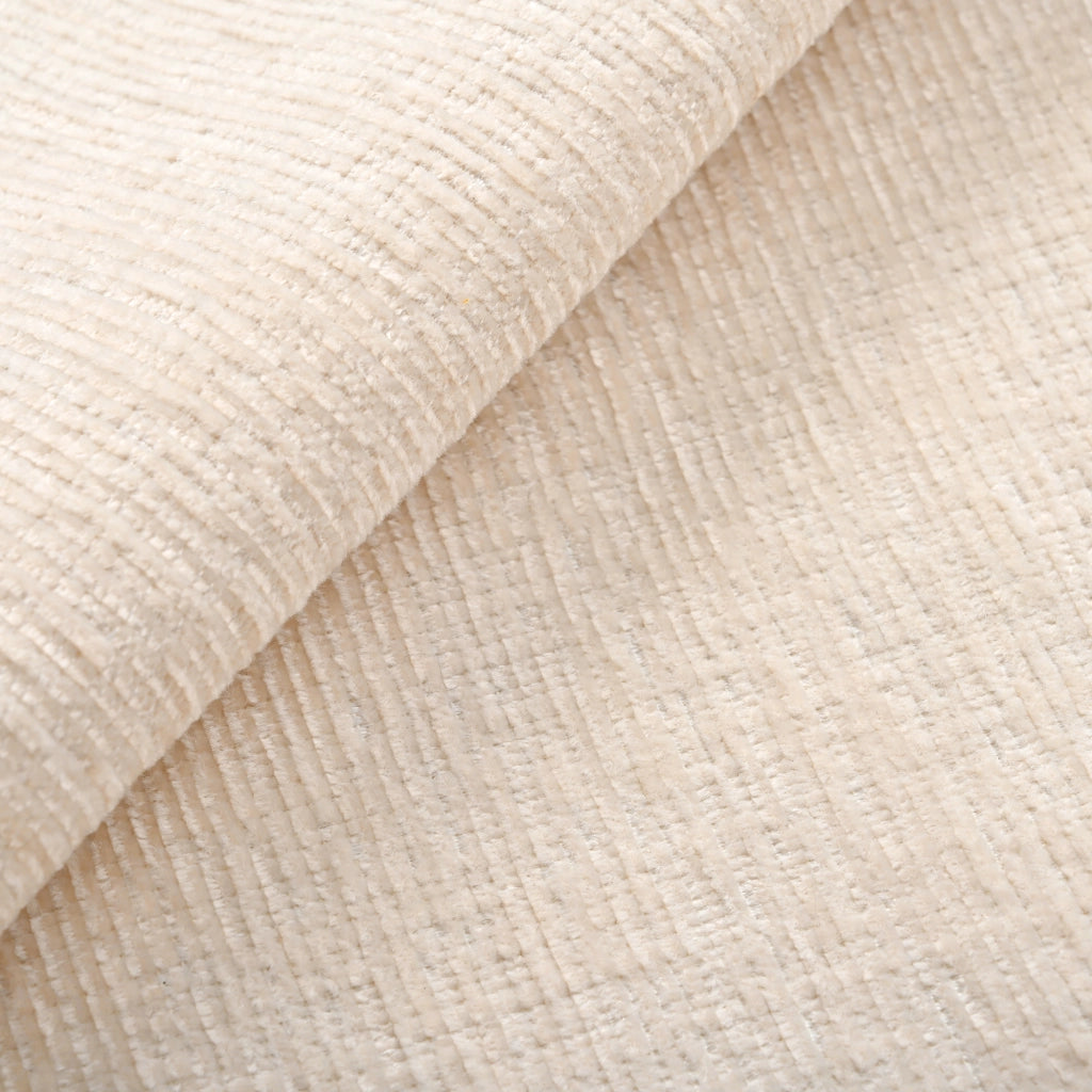Divano modulare a U con contenitore e 2 cuscini - in chenille beige - 280 × 137 × 84 cm