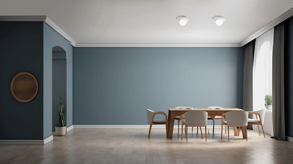 CICLADI TONDA lampada a  Soffitto 1 Luce attacco GX53 d.22,7cm in gesso e vetro bianco
