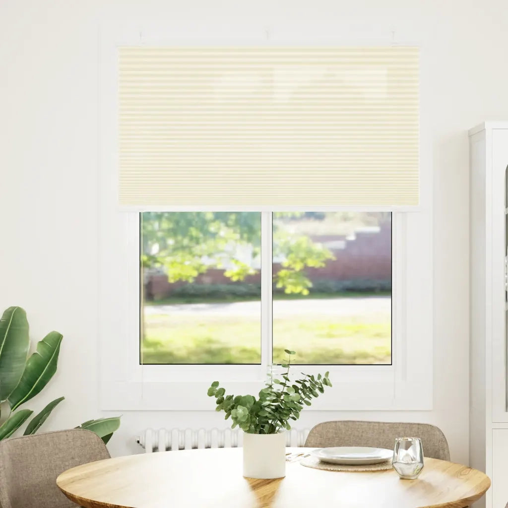 Tenda Plissettata Crema 105x150 cm Larghezza Tessuto 104,4 cm 4015297