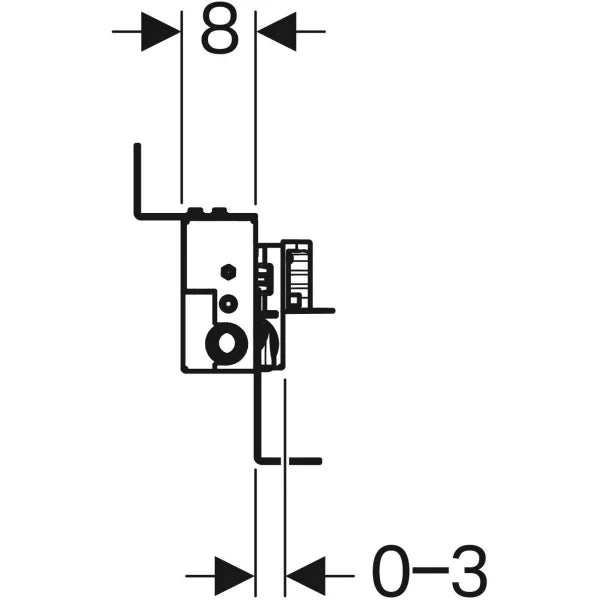 MODULO COMBIFIX PER DOCCIA CON SCARICO A PARETE GEBERIT  Per massetto H.6590 mm     GEBERIT