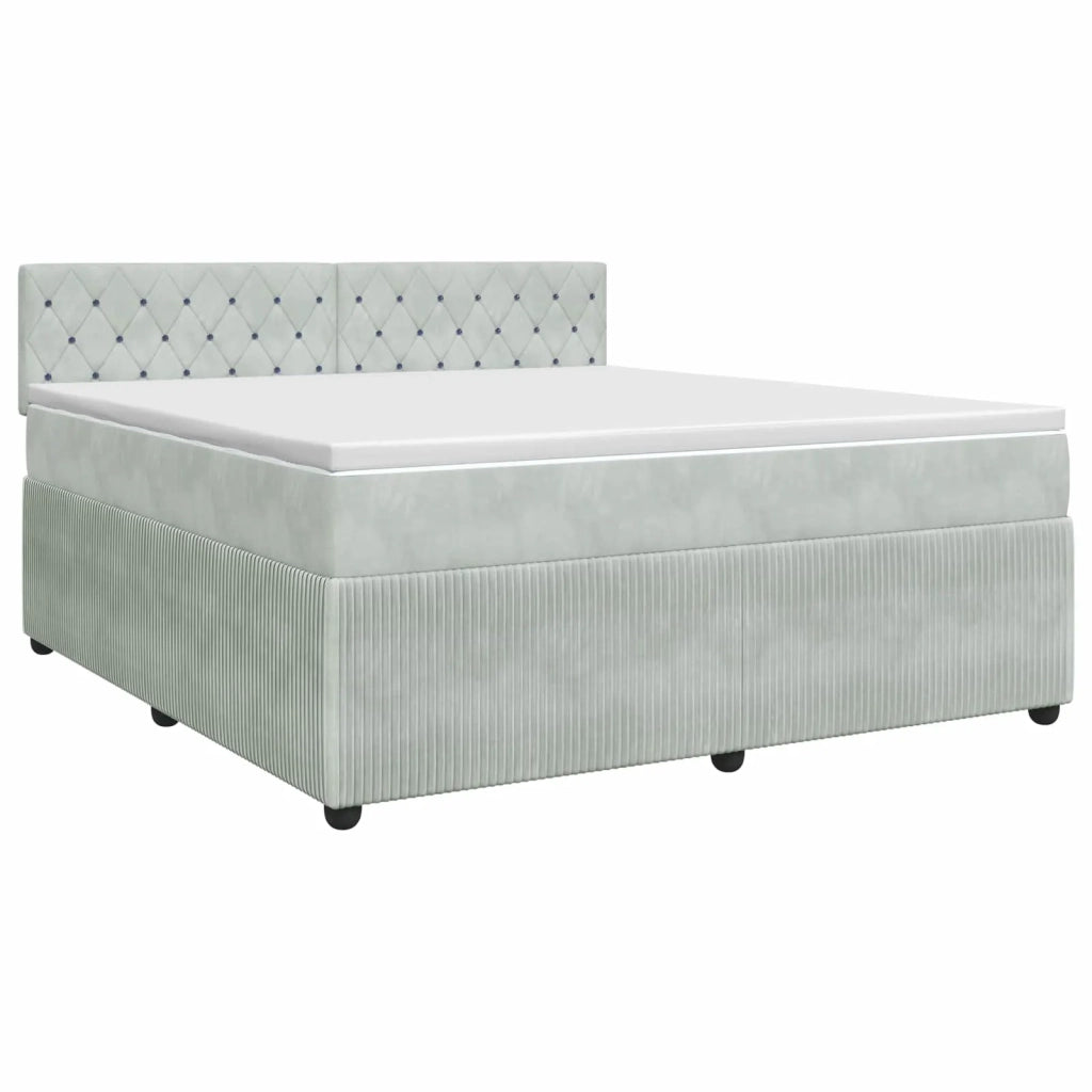 Letto box spring con materasso Grigio Chiaro 140 x 200 cm 3451685