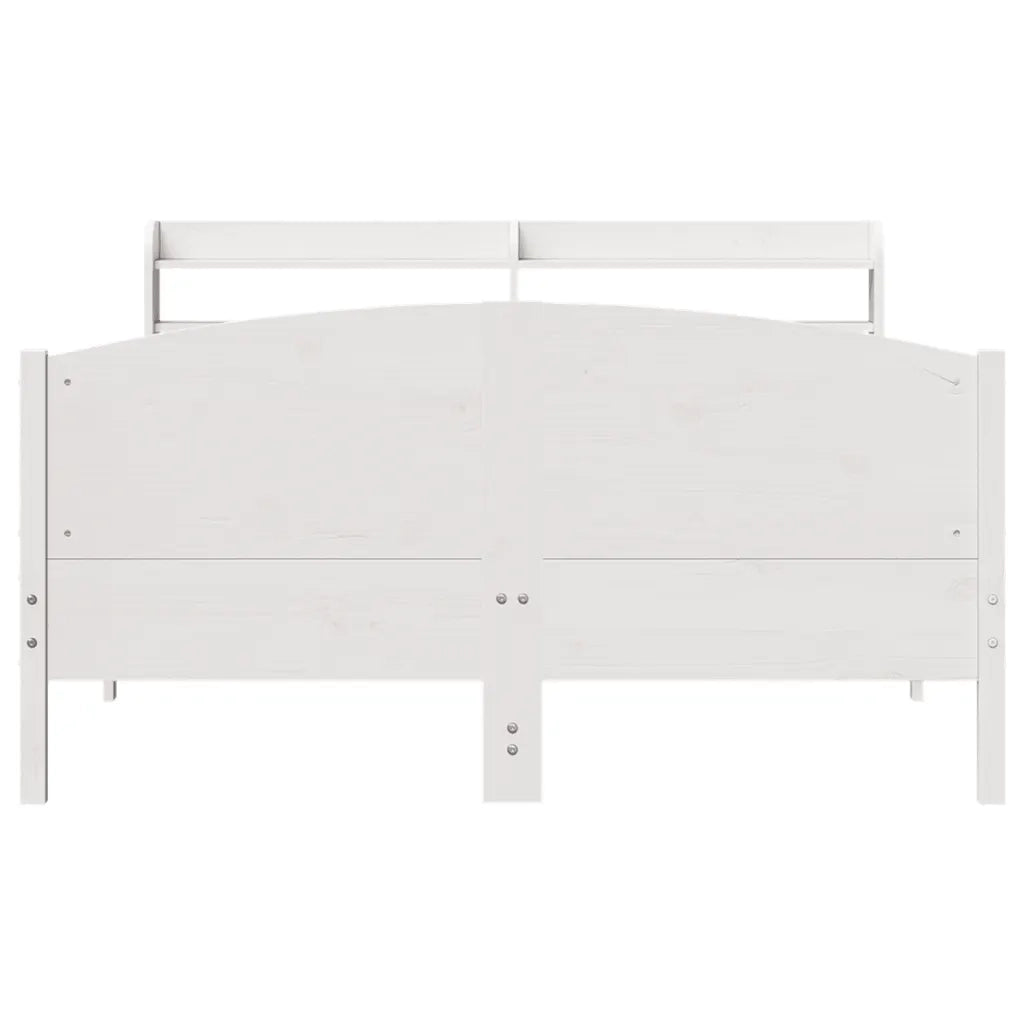 Letto senza Materasso Bianco 120x200 cm Legno Massello di Pino