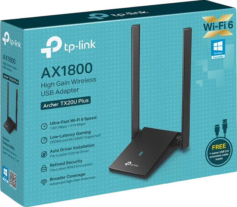 ORIGINAL TP-Link Accessori per computer nero ARCHER TX20U PLUS Netzwerkadapter