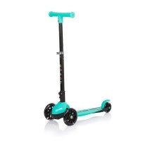 Monopattino per Bambini 3 anni Menta fino a 50kg Scooter con ruote LED Pedana antiscivolo Freno incluso Regolabile in 4