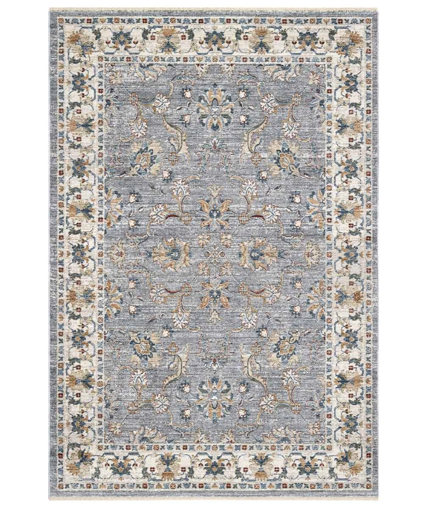 Parure Tappeti orientali MURCIA J9461-E22676 (1 pezzo cm.80x160 + 2 pezzi cm.60x133) motivo persiano stile classico tradizionale colore grigio per scendiletto camera matrimoniale