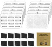 Filtro per fonte per gatti per E VERSWEET MAX trasmettitore senza fili 105 FL.oz/3L dispensatore di acqua per gatti, filtro di sostituzione, sistema di filtro a più stadi (quadrato - 10 filtri + 10 spugne)