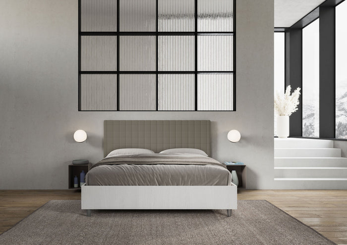 Letto Matrimoniale 160x200 cm Senza Rete Burmy Cappuccino
