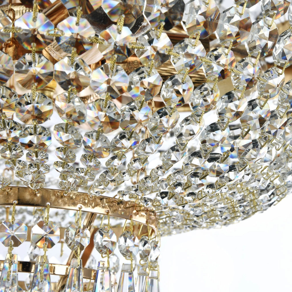 Maytoni Plafoniera contemporanea Palace 6 luci E27 oro antico metallo cristallo