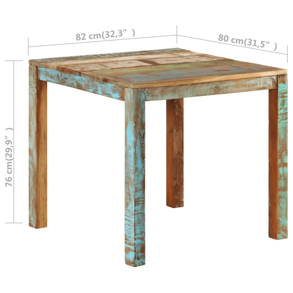 Tavolo da Pranzo 82x80x76 cm in Legno Massello di Recupero  cod mxl 13176