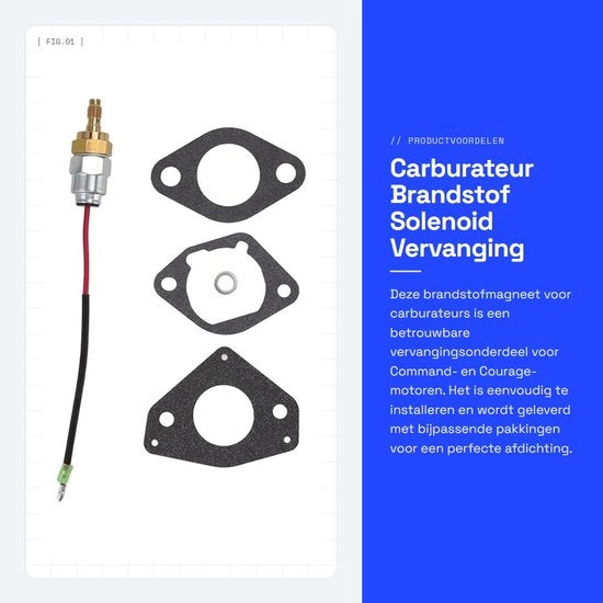 Vitello di Sostituzione Magnetico per Motore - Incluso Set di Magnetico per Carburante - Adatto per Motore Command/Courage - Con Inclusione di Gomme - Facile da Installare - Estende la Durata di Vita della Motocultore - Valvola di Carburante