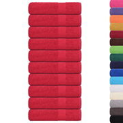 vidaXL Asciugamani 10 pz Rossi 50x100 cm 360 g/m² 100% Cotone