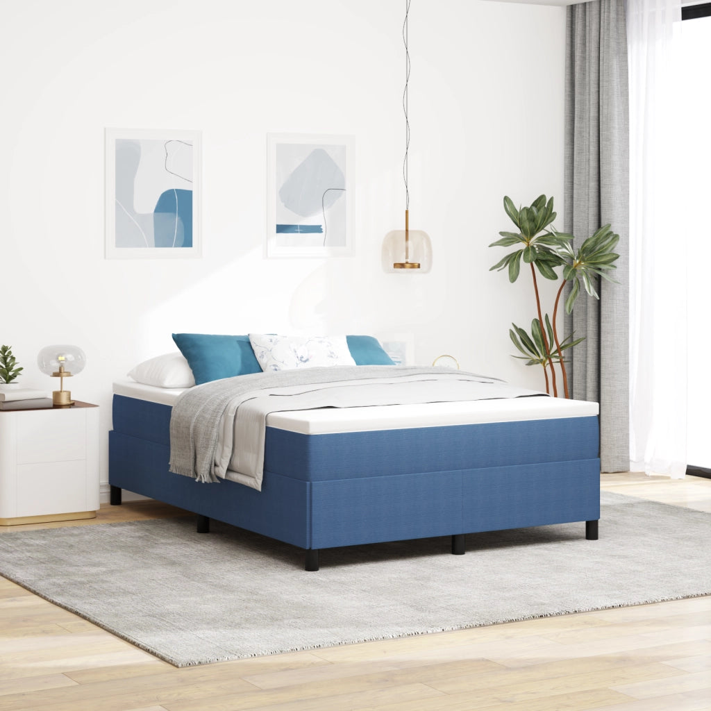 Struttura letto  Blu 140x200 cm in tessuto corduroy