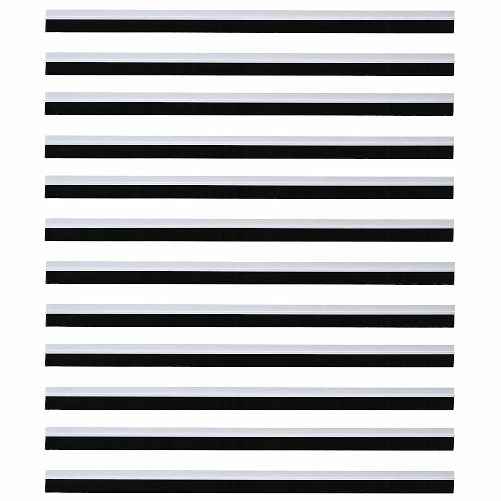 Spazzole per porte autoadesive 12 pcs Bianco 100 cm