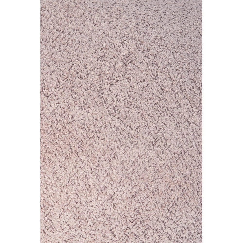 Sgabello imbottito in tessuto bouclé con gambe in legno - SIENNA